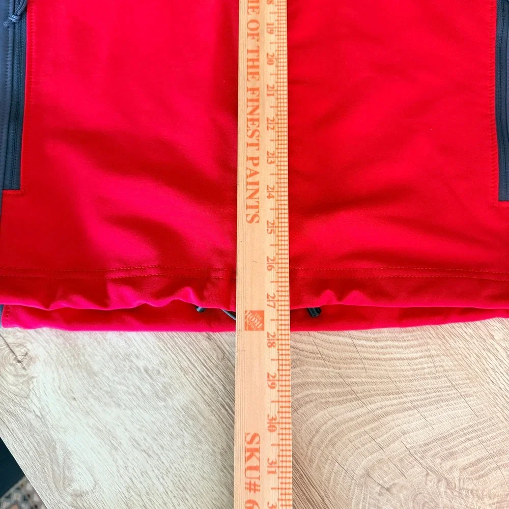 The North Face Apex Bionic Softshell Jacket Mens M Red Grey Full Zip Coat